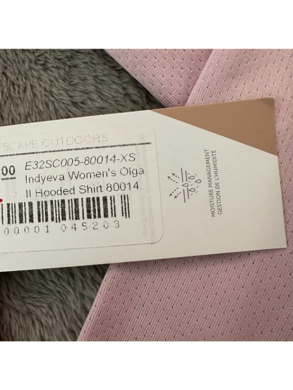 NWT Indyeva Olga II Long Sleeve Hooded Shirt XS Watermelon Pink Outdoor Hiking - Picture 3 of 6